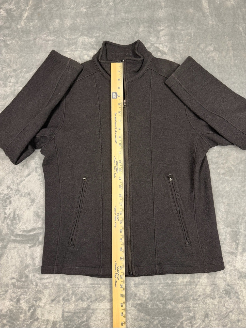 ibex Womens Wool Black Full-Zip Sweater Jacket - Picture 9 of 10
